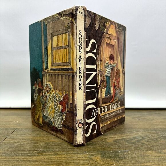 Vintage 1970 Holt Reader Book Sounds After Dark Spooky Halloween Decor Prop HB - Picture 1 of 13